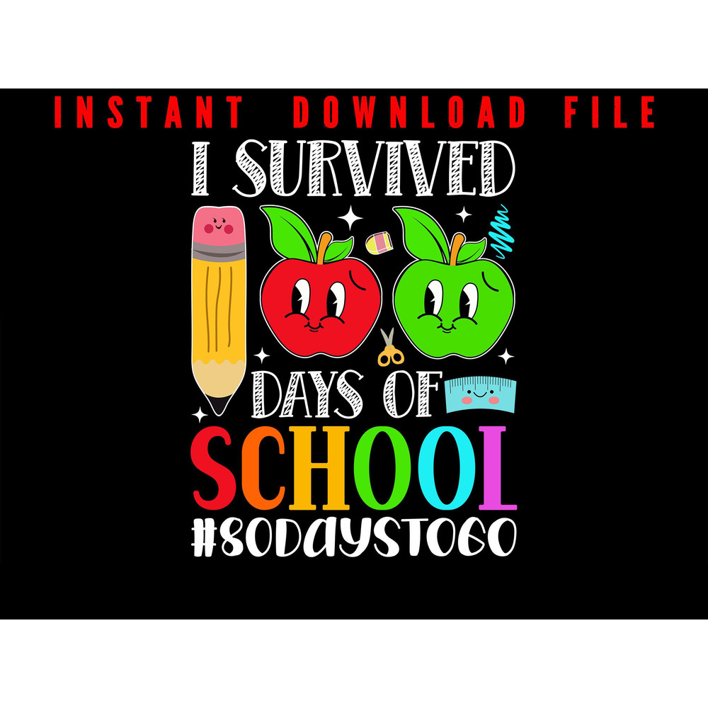 I Survived 100 Days Of School Funny Tomato Png Design 100 Days Of School Instant Digital Download P 0