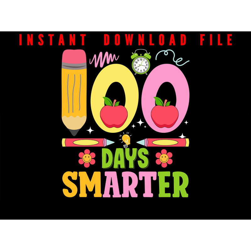 100 Days Smarter Smarter 100 Days Of School Instant Digital Download Visit Our Profile For More Des 0
