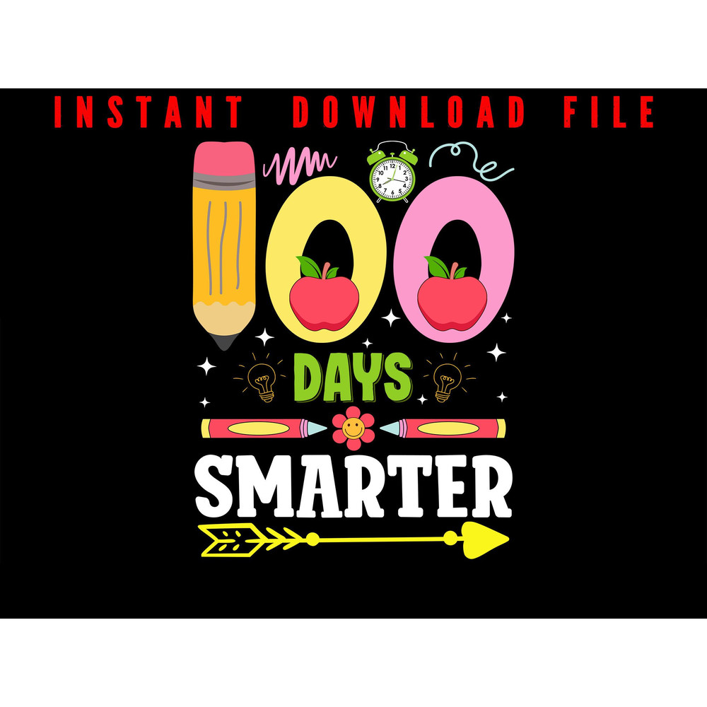 100 Days Smarter 100 Days Of School For Girls Boys Teacher Kids Visit Our Profile For More 0