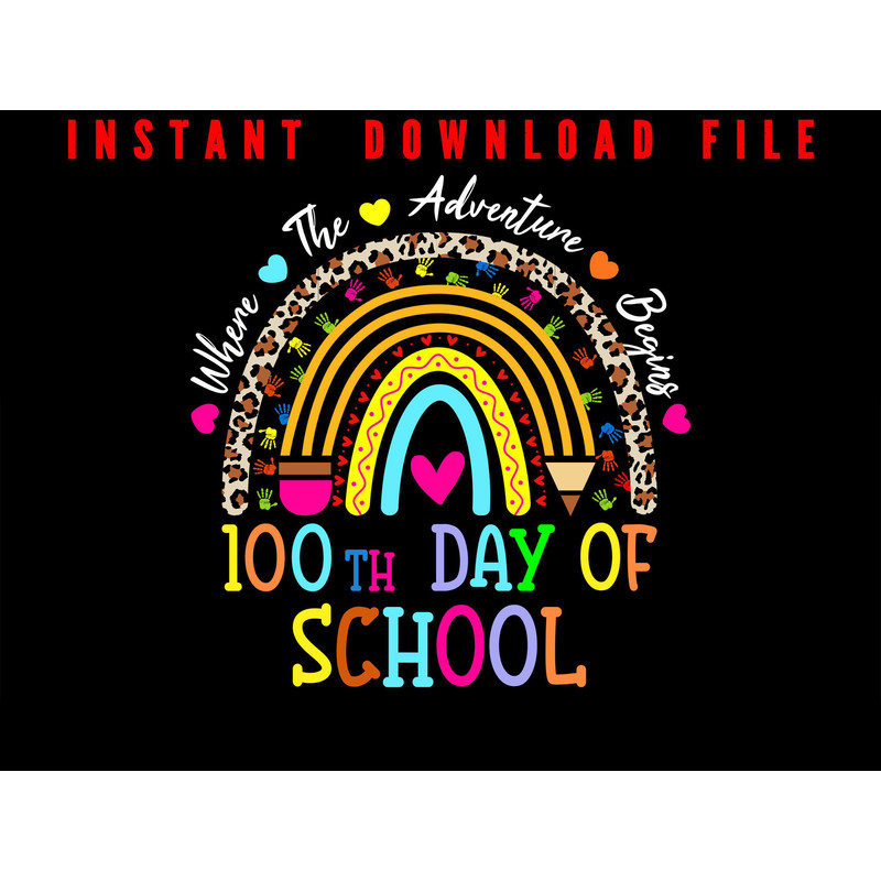 100 Days Of School 00 Days Of School Design For Teacher Or Kids Instant Digital Download Visit Our 0
