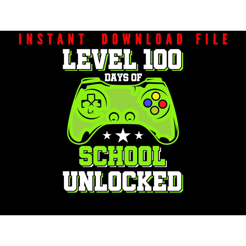 100 Days Of School Level 100 Days Of School Unlocked Gaming Controller Png File Download Now Visit 0
