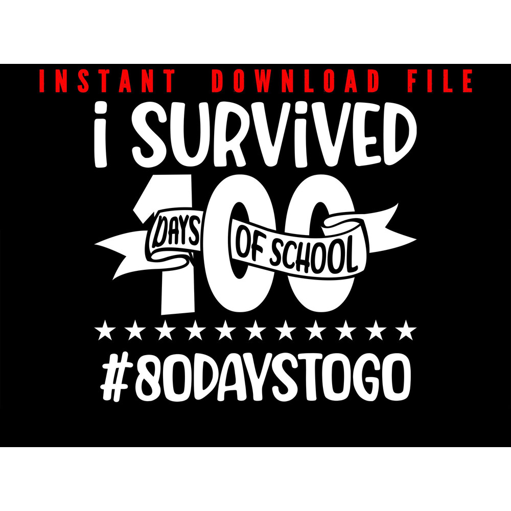 I Survived 100 Days Of School100 Days Of School Design For You Download Now Our New Design Visit Ou 0
