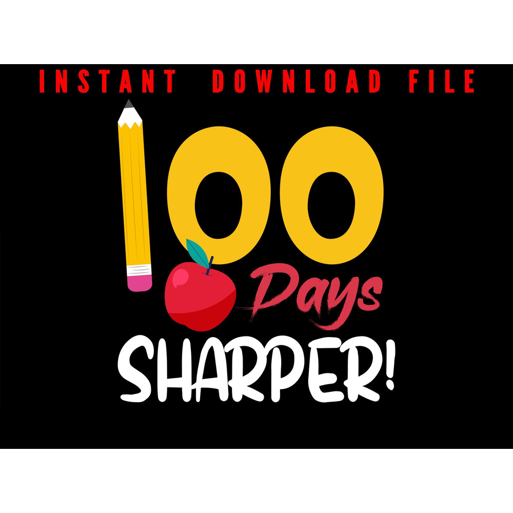 100 Days Of School 100 Days Sharper School Celebration 100 Days Of School 2025 Classic Design For 1 0