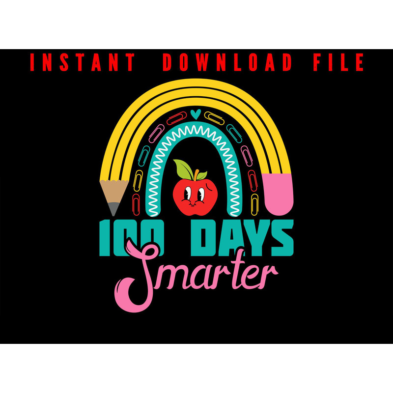 100 Days Smarter Happy 100 Day Of School 100 Days Of School Teacher Student Hundred Day Of Schoo 0