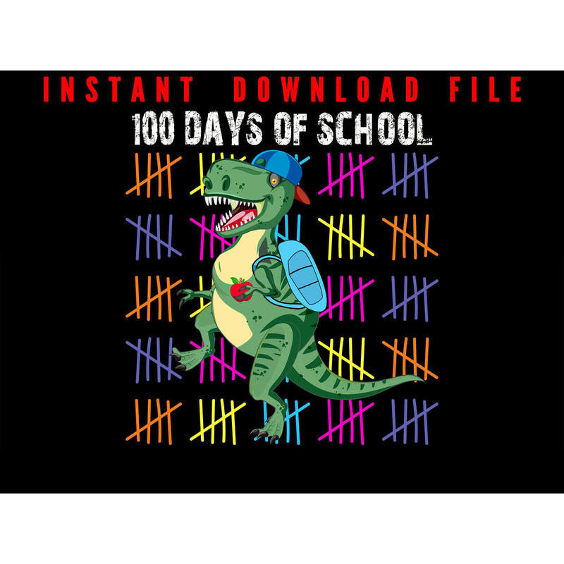100 Days Of School 100 Days Of School Dinosaur Design Happy 100th Day Of School Teacher Student 0