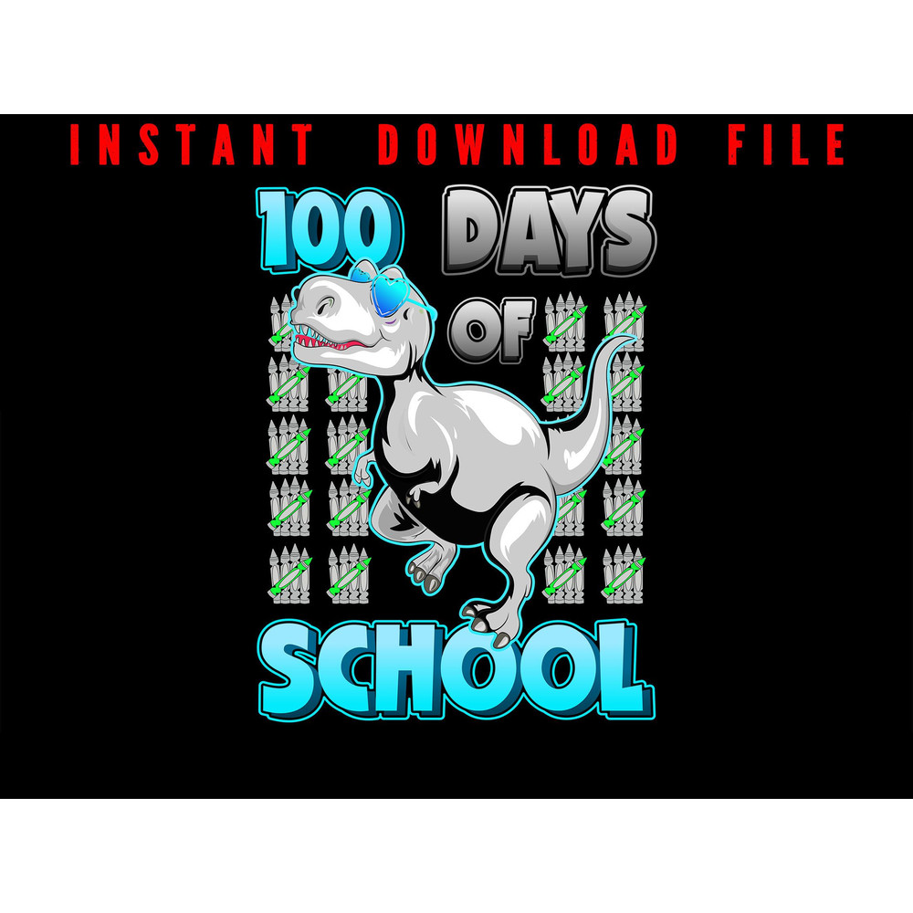 100 Days Of School Happy 100 Days Of School 100 Days Smarter 100 Days Dinosaur Design Hundred D 0