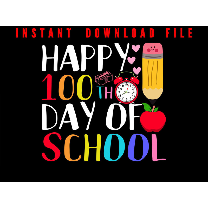 Happy 100 Day Of School 100 Days Smarter Hundred Day Of School Smarter 100th Day Of School Digi 0