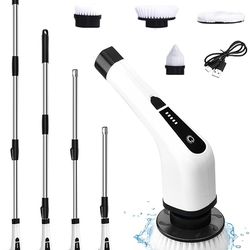 7 in 1 Electric Spin Scrubber for Bathroom Power Drill Brush Set for Cleaning Bathtub