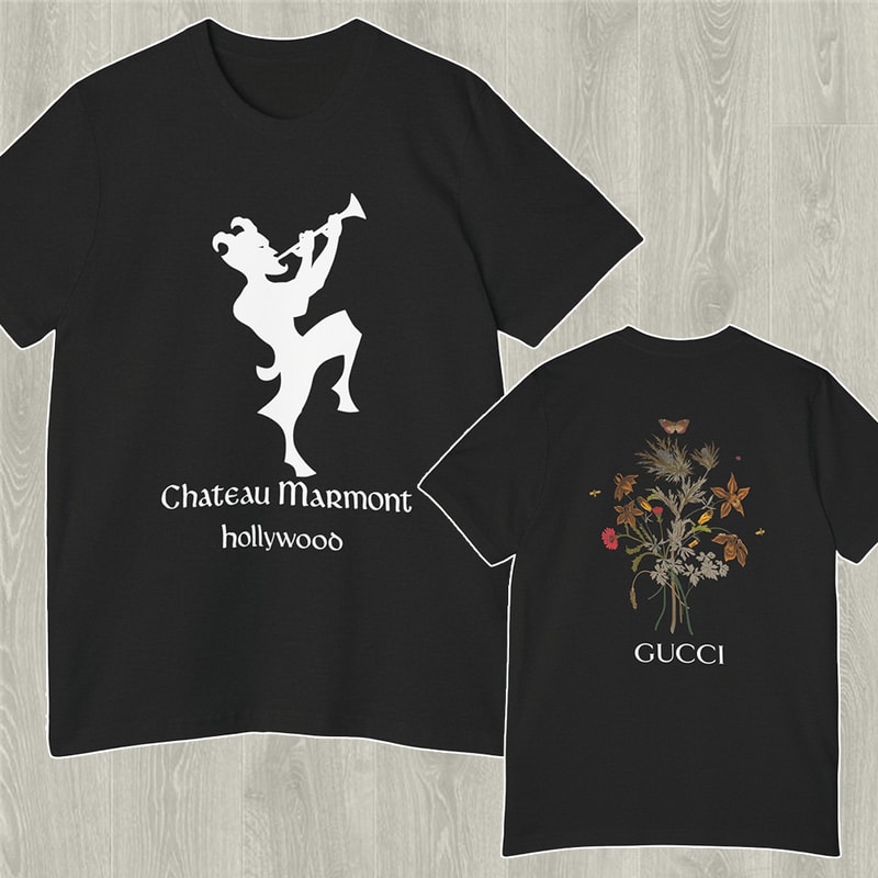 Gucci Chateau Marmont Hollywood Flowers 2-sided shirt - TokoPyramid.jpg