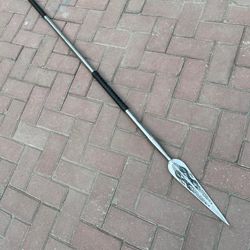 custom viking ragnar spear, a throwing viking spear, is a double-edged spear with a lovely engraving at the blade