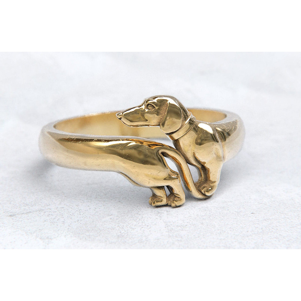 Dog Dachshund Genuine Solid Sterling Silver Ring Dog Ring 925 Hallmarked Silver Dog Ring 1