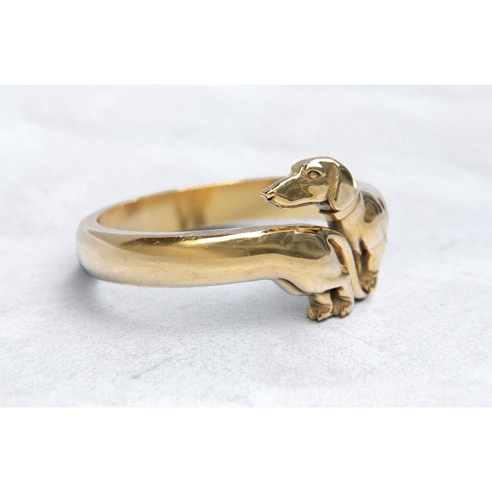 Dog Dachshund Genuine Solid Sterling Silver Ring Dog Ring 925 Hallmarked Silver Dog Ring 4