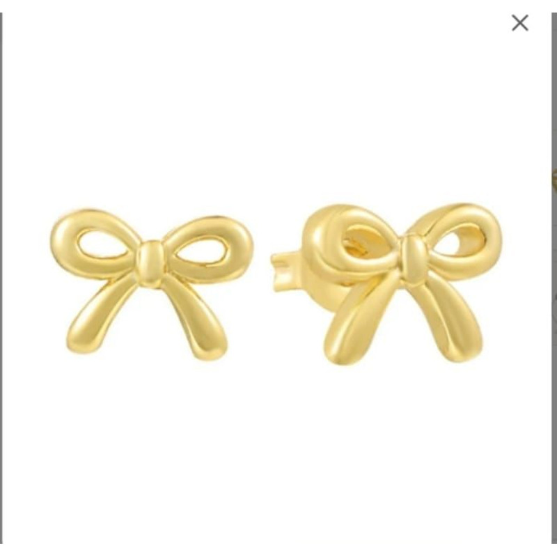 Silver Knot Bow Tie Earrings Dainty Ribbon Minimalist Band Everyday Stacking Earrings 1