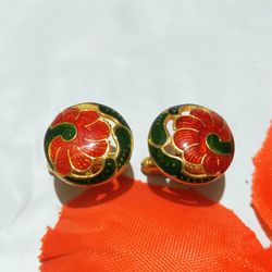 925 sterling silver enamel cufflinks, mens, cufflinks, gold plating enamel cufflinks, fathers day cufflinks, grooms men