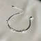 Silver Ribbon Bracelet Silver Plating Herringbone Chain Bracelet Silver Minimal Bracelet Lovely Dai 1