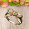 Bow Ring 18K Gold Plating FinishRing Cute Ribbon Statement Ring Perfect Jewelry For Women Minimal B 2