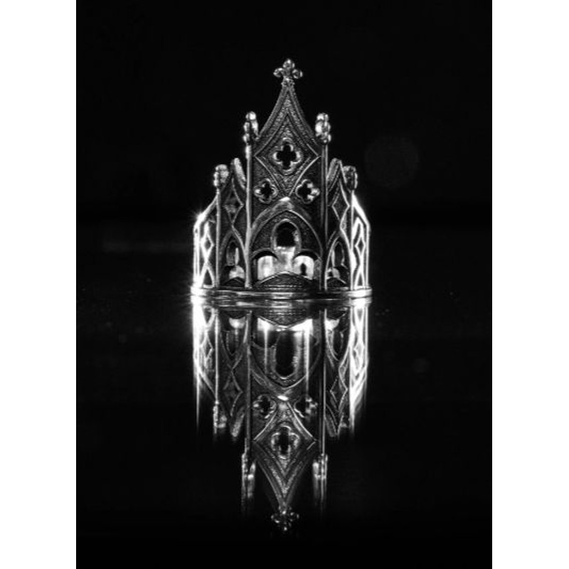 Sterling Silver Gothic Ring Uniquely Designed Wedding Ring 4