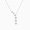 Star Lariat Necklace  Asymmetric Y Shape Drop Star Pendant  Zircon Gemstones  2