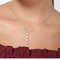 Star Lariat Necklace  Asymmetric Y Shape Drop Star Pendant  Zircon Gemstones  5