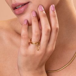 ring tassel chain spiral ring(size-8) | gifts for girlfriend | gift for women & girls