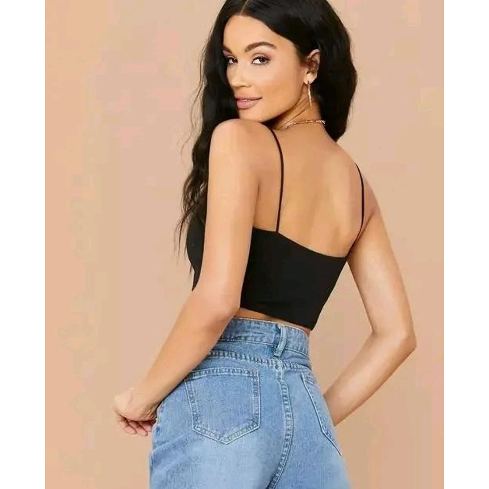 White Crop Cami Tank Top For Women Crop Top Summer Top 0