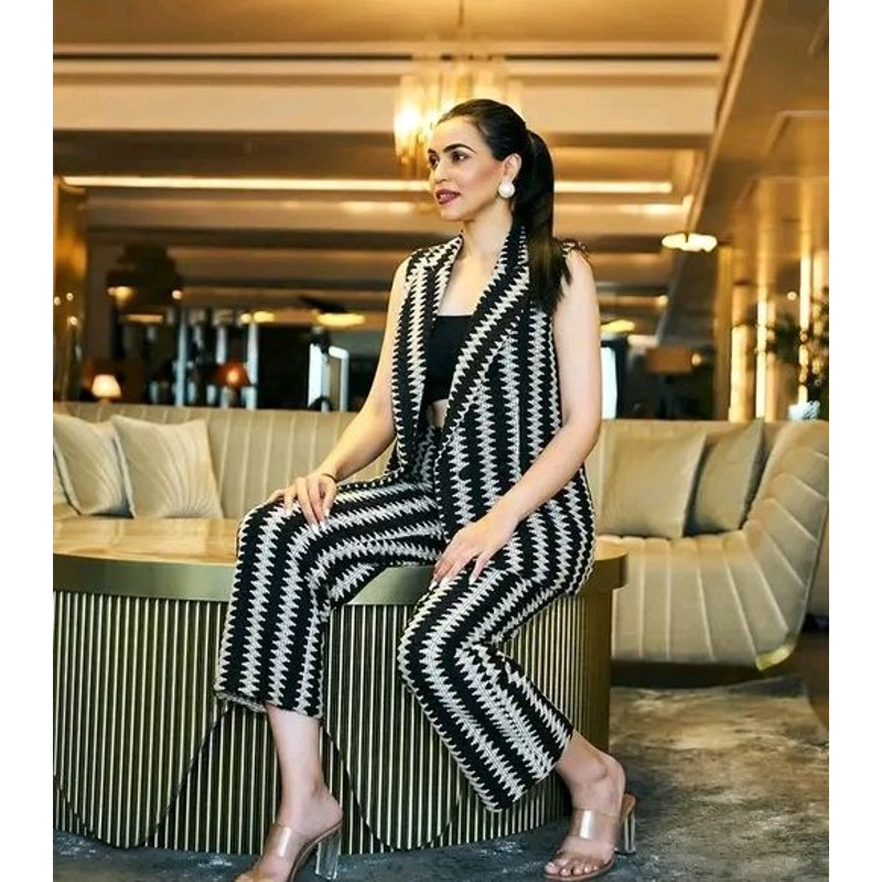 Catalog Name Comfy Partywear Women Top  Bottom Set 3