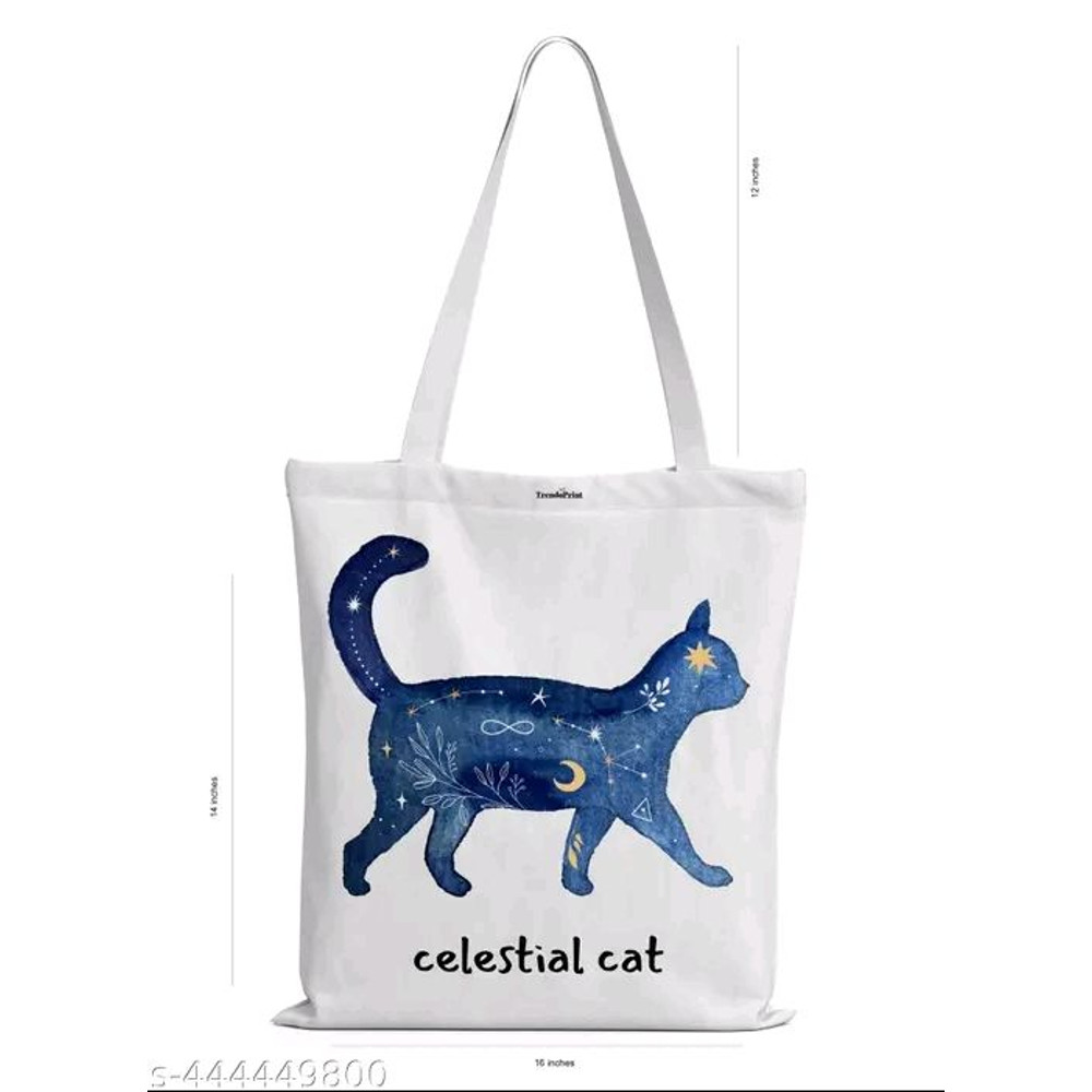 Cat Bags Printed Reusable Shopping Bag Canvas Tote Bag 0