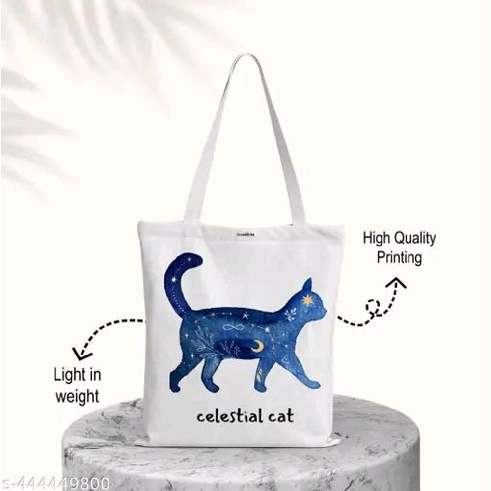 Cat Bags Printed Reusable Shopping Bag Canvas Tote Bag 1