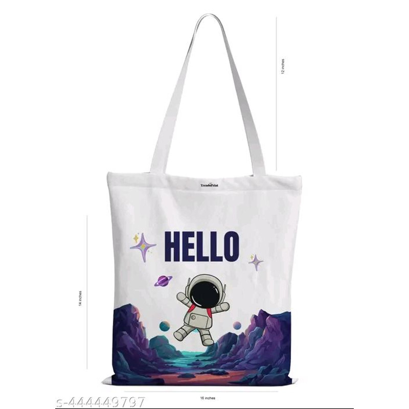 Printed Reusable Shopping Bag Canvas Tote Bags 1