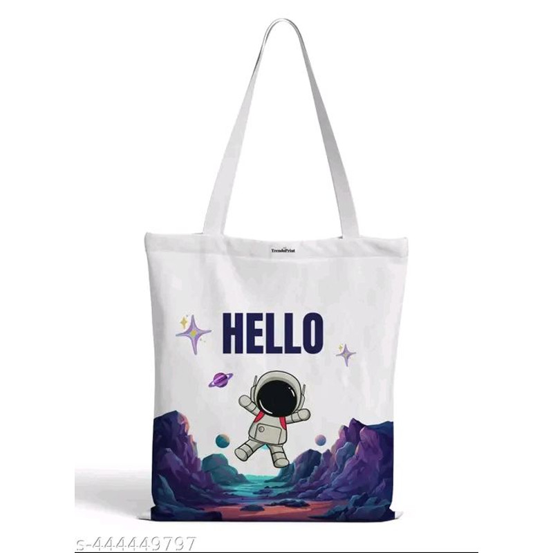 Printed Reusable Shopping Bag Canvas Tote Bags 0