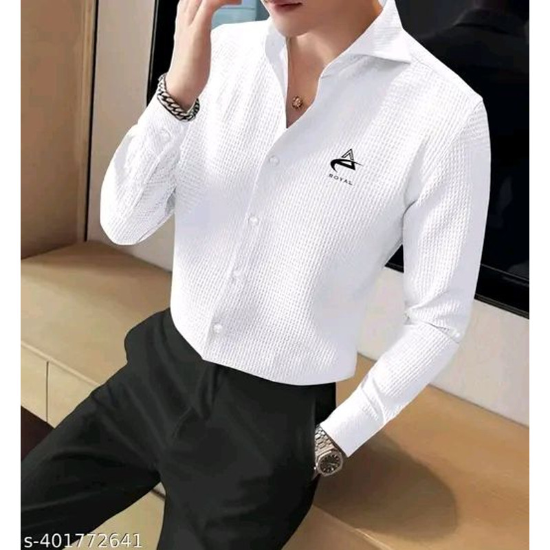 WAFFLE TEXTURE LONG SLEEVE SHIRT 0