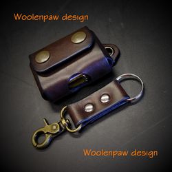 Leather Zippo Trinket-Case / Zippo pouch-Keyring