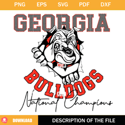 Georgia Bulldogs National Champion SVG, Georgia Bulldogs SVG,NFL svg, NFL foodball