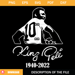 King Pele Rip 2022 SVG, Pele Brazil Football Legend SVG, Pele Football SVG,NFL svg, NFL foodball