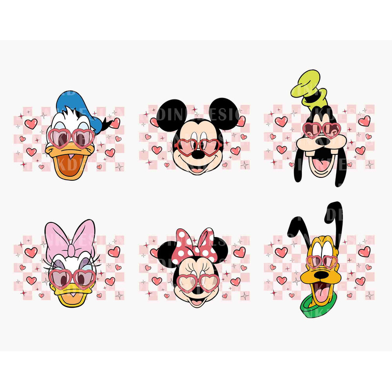 Bundle Valentine Mouse And Friends SVG, Happy Valentine's Day Svg, Valentines Day Svg, Retro Valentine Svg, Cute Valentine, Digital Download.jpg