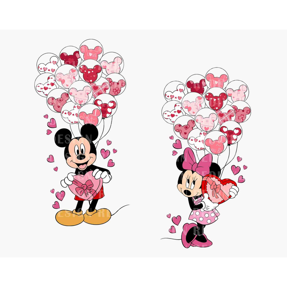 Bundle Valentine's Day PNG, Happy Valentine's Day Png, Mouse Valentines Png, Magical Valentines Png, Retro Valentines Png, Mouse And Gifts.jpg