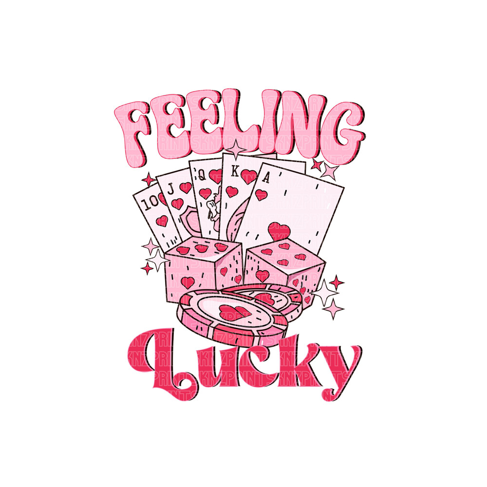 feeling lucky valentines day png, feeling lucky valentines png, feeling lucky clover png, valentine dice png, feeling lucky dice print.jpg