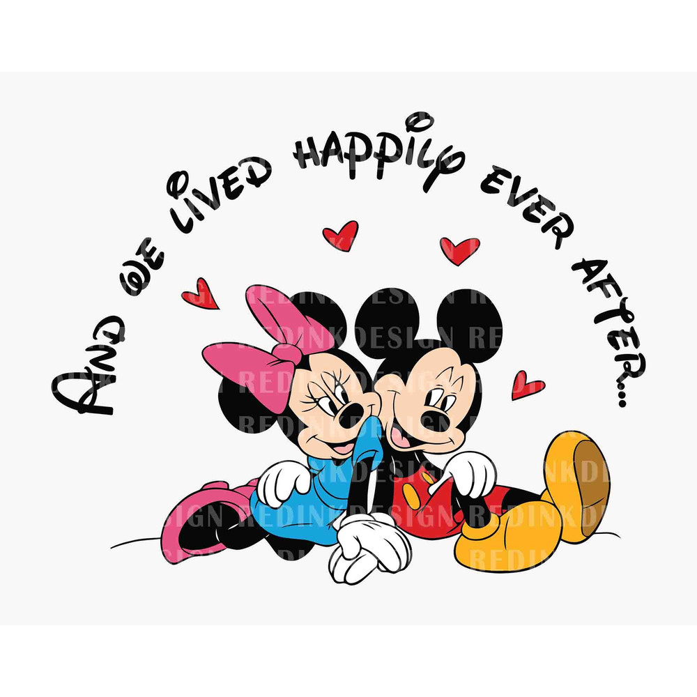 Happy Valentine's Day SVG, Valentine Day Svg, Magical Valentine Svg, Couple Mouse Love Svg, And We Lived Happily Ever After Svg, Cricut File.jpg