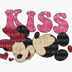 Valentine Mouse Head PNG, Mouse Love Png, Mouse Valentines Png, Family Trip Png, Valentines Kiss Png, Valentines Glitter