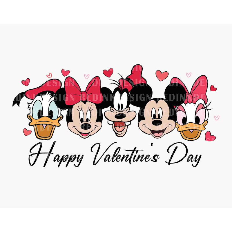 Valentines Day Mouse And Friends SVG, Valentine Hearts Svg, Retro Valentine's Day, Valentine's Day Svg, Magical Valentine Svg, Cricut File.jpg