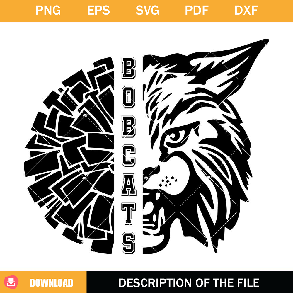 Bobcats Cheer Pom Pom Svg, Cheerleading Svg, Bobcats Cheer.jpg