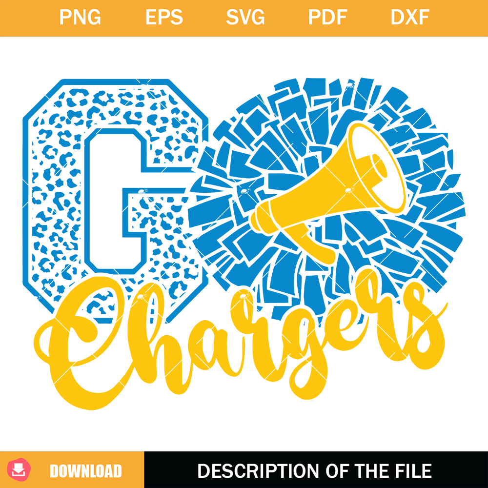 Chargers Cheer Svg, Cheerleading Chargers Svg, Go Chargers.jpg