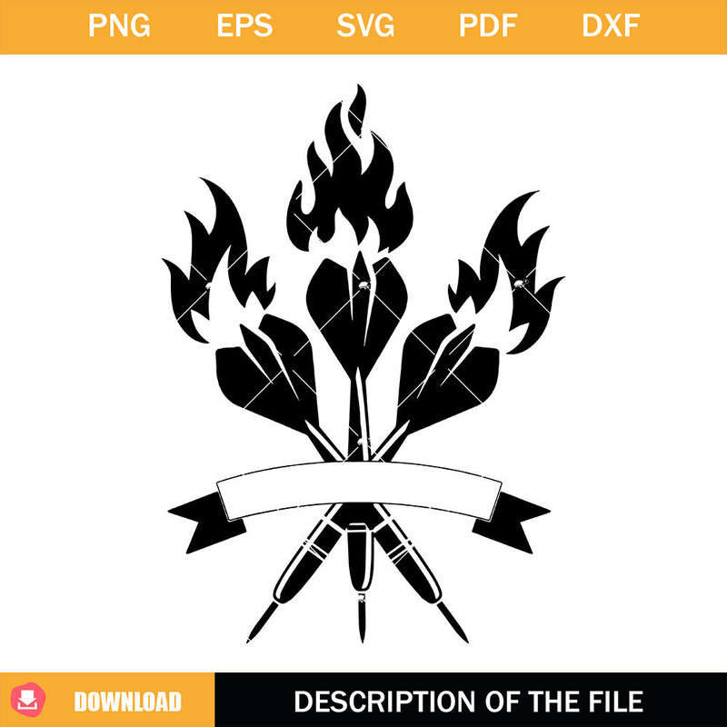 Dart Monogram Split Frame Svg, Play Darts Svg, Darts Logo.jpg