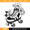Floral Roller Skate Svg, Roller Girl Svg, Sport Svg.jpg