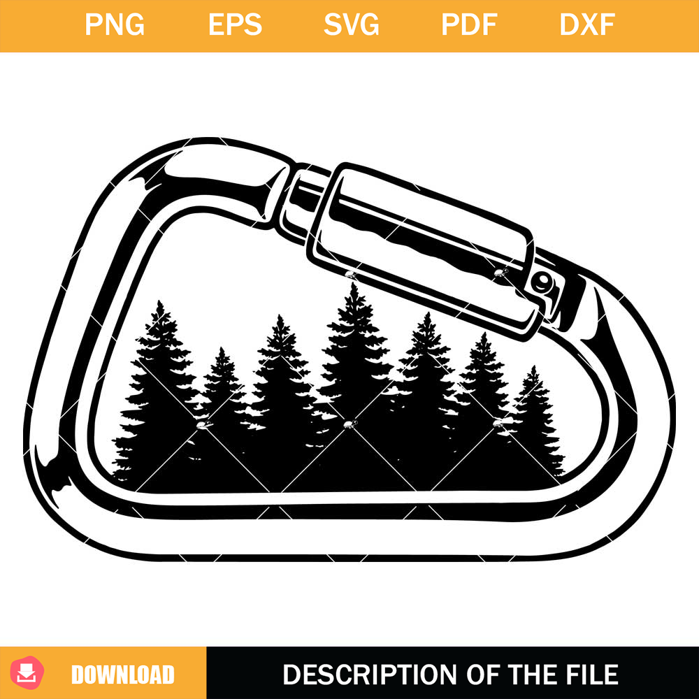 Forest Keychain Svg, Climbing Keychain Svg, Carabiner Svg.jpg
