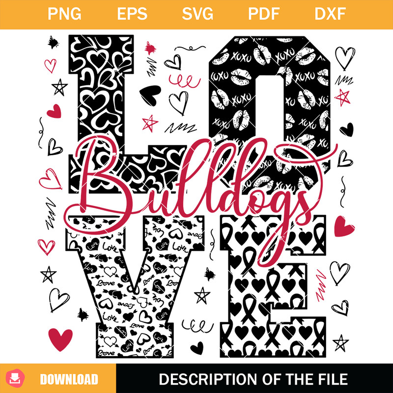 Love Bulldogs Svg, Bulldogs Mascot Svg, Team Spirit Svg.jpg