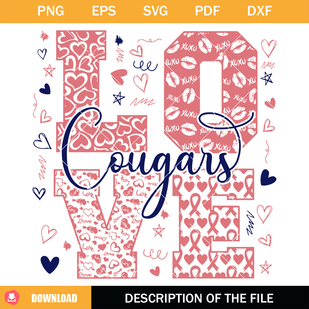 Love Cougars Svg, Cougars Mascot Svg, Cheerleader Svg.jpg