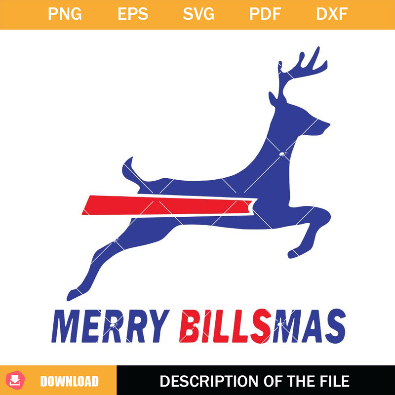 Merry Billsmas Svg, Celebrate Christmas Eve Football Svg.jpg