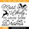Most Likely To Cause Some Drama Svg, Christmas Jumper Svg.jpg