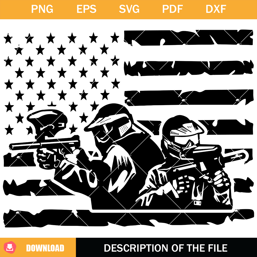 Patriotic Flag Paintball Svg, Paintball Players Svg.jpg